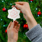 Love, Peace & Joy Holiday Star Ornament - Ceramic Star with Dove and Peace Design