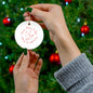 Love, Peace & Joy Holiday Star Ornament - Ceramic Star with Dove and Peace Design