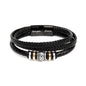 Love You Forever Men's Leather and Steel Bracelet, Gift for him, Gift for Birthday, Christmas,  Valentine's Day or Anniversary