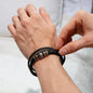 Love You Forever Men's Leather and Steel Bracelet, Gift for him, Gift for Birthday, Christmas,  Valentine's Day or Anniversary