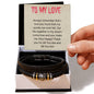 Love You Forever Men's Leather and Steel Bracelet, Gift for him, Gift for Birthday, Christmas,  Valentine's Day or Anniversary
