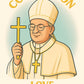 Pope Leo  Gallery Wrap Canvas Wall Art Print  Supporting Compassion Love Justice