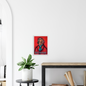 Beethoven  Red - Archival Matte Paper Wooden Framed Poster