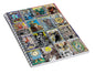 Tarot Grid Square Major Arcana - Spiral Notebook